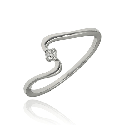 Fehér arany gyűrű 49-es méret (B45415)